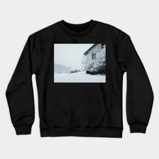 Scandinavian Wintertime - Snowfall in Rural Norway Crewneck Sweatshirt